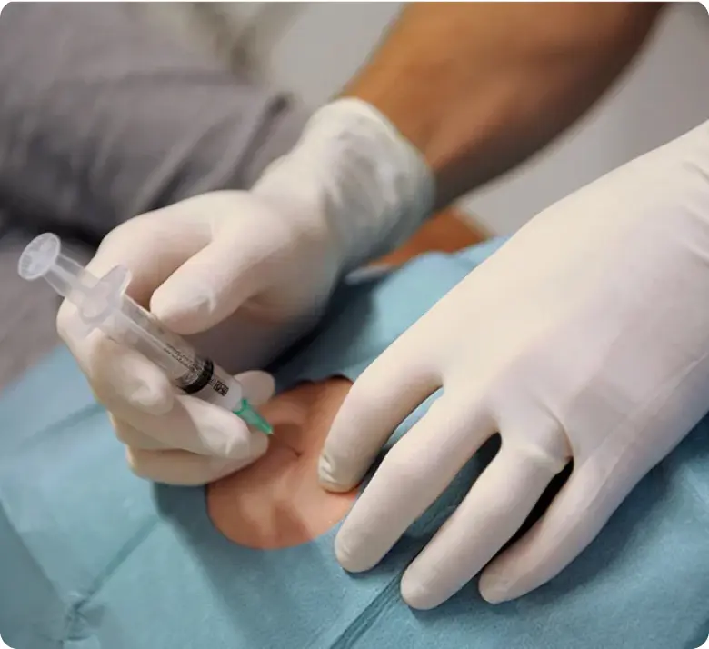 Procedimiento de infiltración especializada en zona facial
